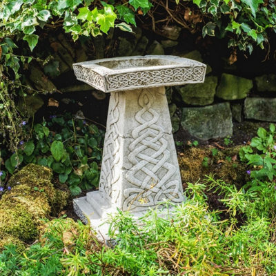 Celtic Birdbath With Square Top - image 1