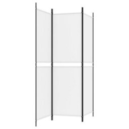 Berkfield Durable 3-Panel Room Divider White 150X180 Cm Fabric - thumbnail 5