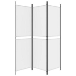 Berkfield Durable 3-Panel Room Divider White 150X180 Cm Fabric - thumbnail 4