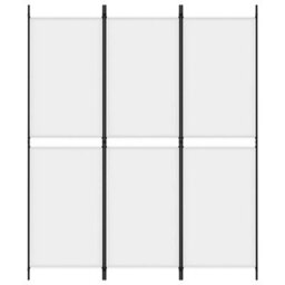 Berkfield Durable 3-Panel Room Divider White 150X180 Cm Fabric - thumbnail 3