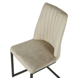 Beliani Set Of 2 Dining Chairs Lavonia Velvet Taupe - thumbnail 7