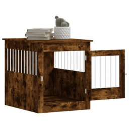 Walplus Smoked Oak Dog Crate Furniture 64.5X80X71 Cm Engineered Wood - thumbnail 5
