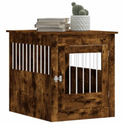 Walplus Smoked Oak Dog Crate Furniture 64.5X80X71 Cm Engineered Wood - thumbnail 4