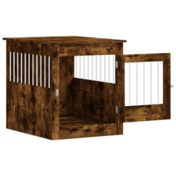 Walplus Smoked Oak Dog Crate Furniture 64.5X80X71 Cm Engineered Wood - thumbnail 6