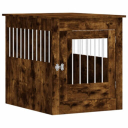 Walplus Smoked Oak Dog Crate Furniture 64.5X80X71 Cm Engineered Wood - thumbnail 2