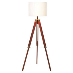 Orsina Tripod Floor Lamp With Brown Base, Adjustable Tall Standing Lamp, Modern Floor Lamp With Metal Struts - thumbnail 2