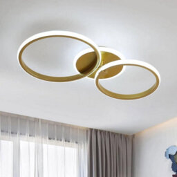 42W Gold Led Ceiling Light Cold White Diy Modern Ceiling Lamp Round Living Room - thumbnail 7
