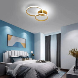42W Gold Led Ceiling Light Cold White Diy Modern Ceiling Lamp Round Living Room - thumbnail 5