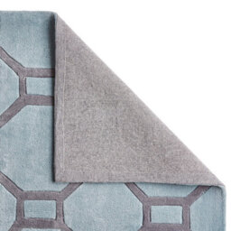 Blue/grey Geometric Handmade Easy To Clean Rug For Living Room Bedroom & Dining Room-150Cm X 230Cm - thumbnail 2
