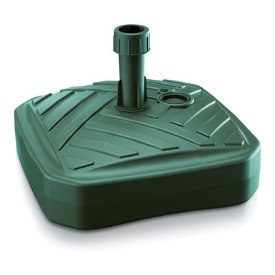 Urbn-Living Urbnliving Height 13Cm 12L Square Green Colour Plastic Umbrella Parasol Base Stand Garden Sunshade Holder - image 1