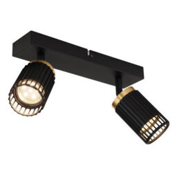Luminosa Lighting Luminosa Korben Twin Ceiling Spotlight Matt Black 2X Gu10 - thumbnail 1