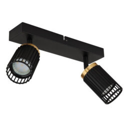 Luminosa Lighting Luminosa Korben Twin Ceiling Spotlight Matt Black 2X Gu10 - thumbnail 2