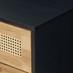 Swish Furniture Manila Black & Pvc Rattan Chest Of 3+2 Drawers Bedroom Storage Furniture - thumbnail 6