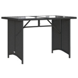 Berkfield 2 Piece Garden Dining Set With Cushions Black Poly Rattan - thumbnail 5