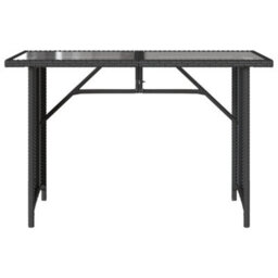 Berkfield 2 Piece Garden Dining Set With Cushions Black Poly Rattan - thumbnail 7
