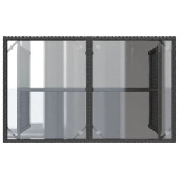 Berkfield 2 Piece Garden Dining Set With Cushions Black Poly Rattan - thumbnail 8