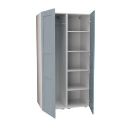 Atomia Contemporary Matt Dusk Blue Tall Double Wardrobe (H)1872mm (W)1000mm (D)580mm - thumbnail 4