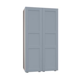 Atomia Contemporary Matt Dusk Blue Tall Double Wardrobe (H)1872mm (W)1000mm (D)580mm - thumbnail 3