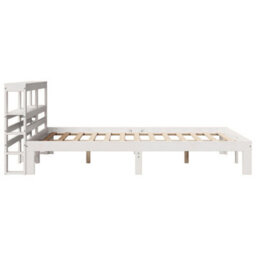 Berkfield Bed Frame With Headboard Without Mattress White 120X200 Cm - thumbnail 5