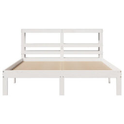 Berkfield Bed Frame With Headboard Without Mattress White 120X200 Cm - thumbnail 4