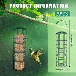 Bird Feeder  Set Of 2 Hanging Bird Feeding Kit Outdoor Garden Paddock Bird Seed Feeder Pet Supplies - thumbnail 2