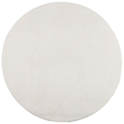 Berkfield Modern Rug Iza Short Pile Scandinavian Look Cream Size  120 Cm