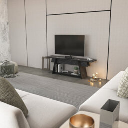Decorotika Lanca Tv Stand Tv Unit For Tvs Up To 47 Inch Black Marble Effect - thumbnail 3