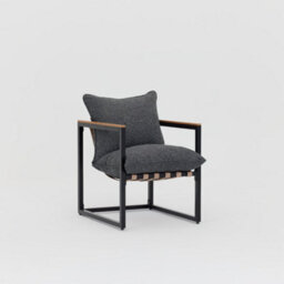 Home Detail Marbella Black Garden Lounge Set With Grey Cushions - thumbnail 7