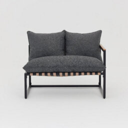 Home Detail Marbella Black Garden Lounge Set With Grey Cushions - thumbnail 4
