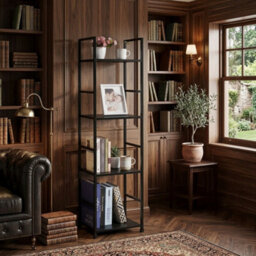 4 Tier Bookshelf Wooden Bookcase Storage Shelving Unit Display Rack For Living Room Bedroom Office Study Black 29 X 23.5 X 112Cm - thumbnail 3