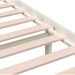 Berkfield Bed Frame White Solid Wood 140X200 Cm - thumbnail 7
