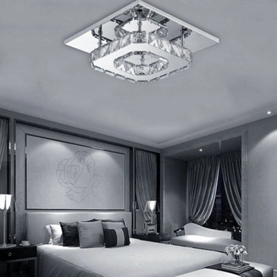 12W Modern Led Crystal Flush Ceiling Light - image 1