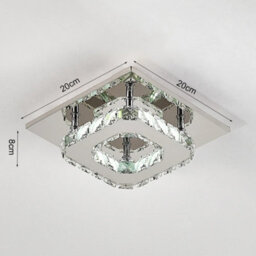 12W Modern Led Crystal Flush Ceiling Light - thumbnail 4