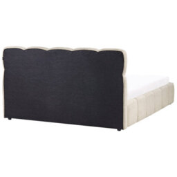 Beliani Ottoman Bed Fabric Noyon 160 X 200 Cm (Eu King Size) Taupe - thumbnail 7