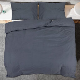 Walplus Duvet Cover Set Anthracite 260X220 Cm Cotton - thumbnail 5