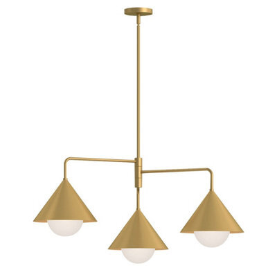 Luminosa Lighting Elstead Alora Mood Remyck Multi Arm Pendant Ceiling Light Contemporary Brushed Gold 3X E27 - image 1