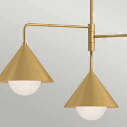 Luminosa Lighting Elstead Alora Mood Remyck Multi Arm Pendant Ceiling Light Contemporary Brushed Gold 3X E27 - thumbnail 4