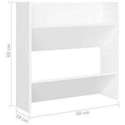 Berkfield Wall Shoe Cabinets 4 Pcs White 60X18X60 Cm Engineered Wood - thumbnail 8