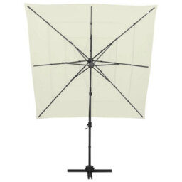 Walplus 4-Tier Garden Parasol With Aluminium Pole Sand 250X250 Cm - thumbnail 5