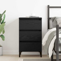 Walplus Bedside Cabinet Black Oak 40 X 35 X 69 Cm Engineered Wood - thumbnail 4