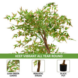 Crystals 150Cm Artificial Nandina Tree Realistic Indoor Faux Plant In Pot - thumbnail 5