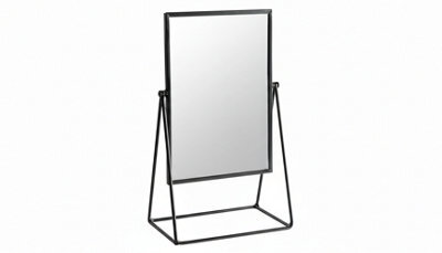 Dressing Table Vanity Mirror Free Standing Tabletop 22Cm Black - image 1