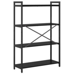 Berkfield Modern Bookcase Black Oak 80 X 30 X 118 Cm Engineered Wood - thumbnail 7