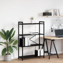 Berkfield Modern Bookcase Black Oak 80 X 30 X 118 Cm Engineered Wood - thumbnail 2