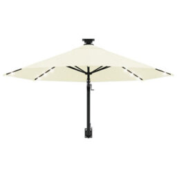 Vidaxl Wall-Mounted Garden Parasol With Leds 300 Cm Anthracite - thumbnail 5