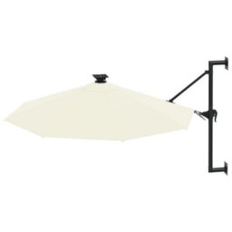 Vidaxl Wall-Mounted Garden Parasol With Leds 300 Cm Anthracite - thumbnail 4