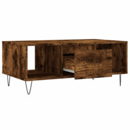 Berkfield Coffee Table Smoked Oak 90X50X36.5 Cm Engineered Wood - thumbnail 6
