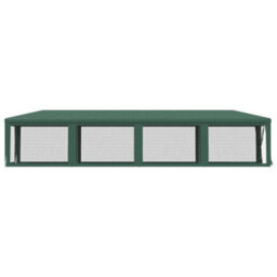 Berkfield Party Tent With 10 Mesh Sidewalls Green 3X12 M Hdpe - thumbnail 4