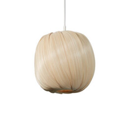 Lighting Collection Natural Sphere Woven Rattan Style Round Pendant Light Shade - thumbnail 3