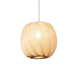 Lighting Collection Natural Sphere Woven Rattan Style Round Pendant Light Shade - thumbnail 2